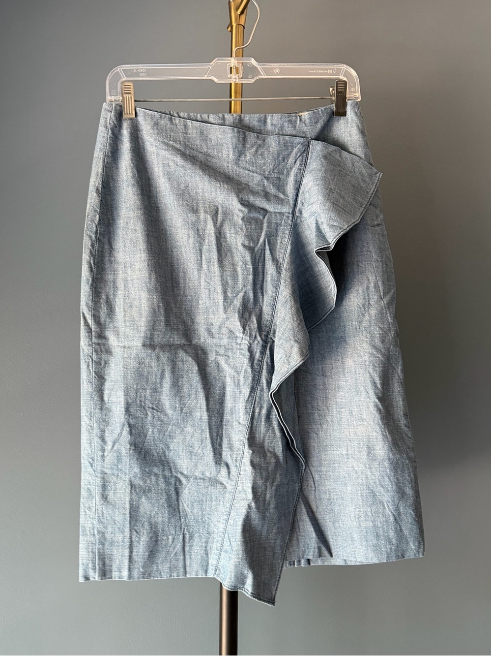 J. Crew Blue Ruffle Skirt
